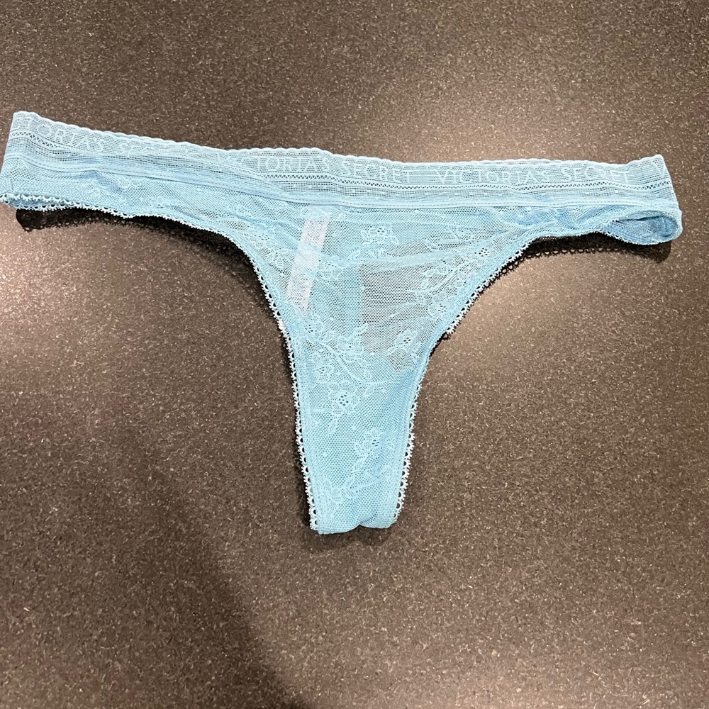 Victoria's Secret Sky Blue Lace Panty